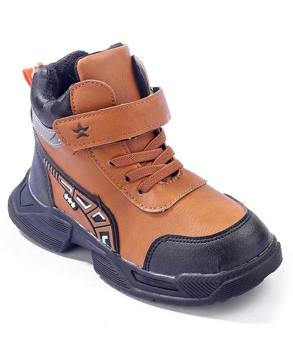 Cute Walk by Babyhug Velcro Closure Winter Boots - Brown
