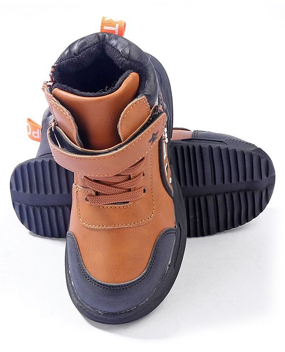 Cute Walk by Babyhug Velcro Closure Winter Boots - Brown
