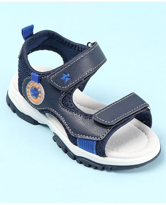 Cute Walk by Babyhug Double Velcro Closure Sandals - Blue