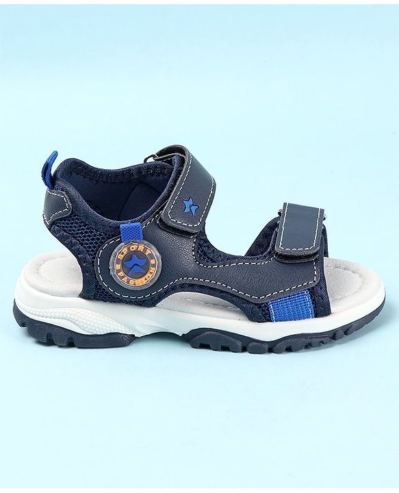 Cute Walk by Babyhug Double Velcro Closure Sandals - Blue