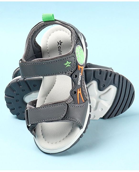 Cute Walk by Babyhug Sandals Male Grey 28