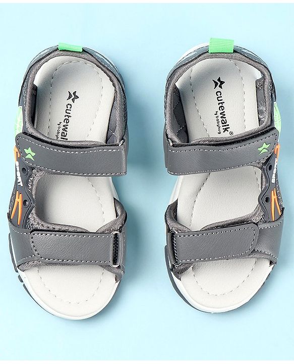Cute Walk by Babyhug Sandals Male Grey 28