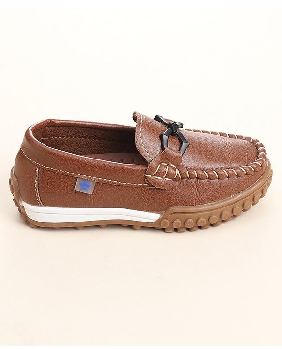 Cute Walk by Babyhug Slip On Loafers with Bow Detailing - Brown