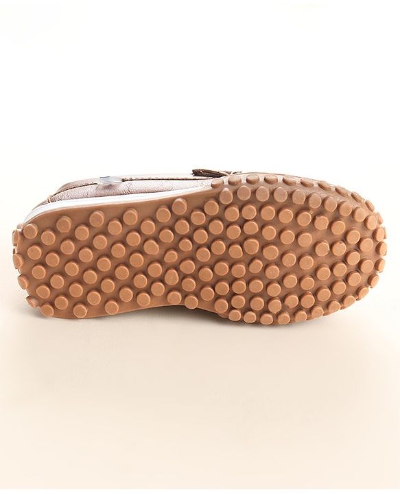 Cute Walk by Babyhug Slip On Formal & Party Wear Shoes with Metal Applique - Brown