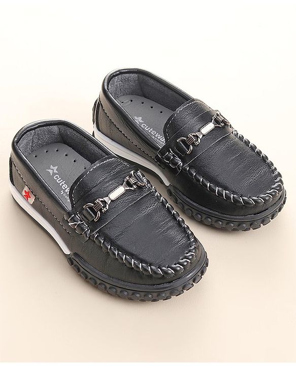 Cute Walk by Babyhug Slip On Formal & Party Wear Shoes with Metal Applique - Brown