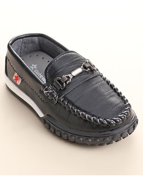 Cute Walk by Babyhug Slip On Formal & Party Wear Shoes with Metal Applique - Brown