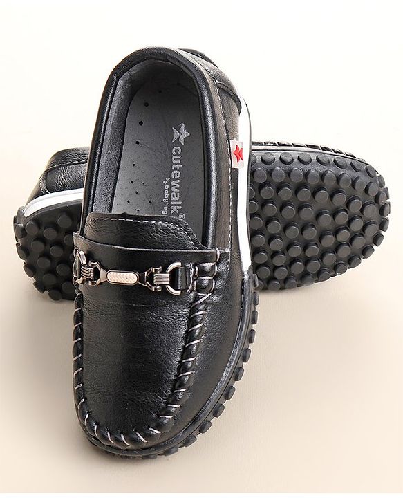 Cute Walk by Babyhug Slip On Formal & Party Wear Shoes with Metal Applique - Brown