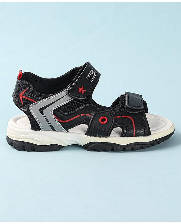 Cute Walk by Babyhug Slip On Sandals with Velcro Closure - Black