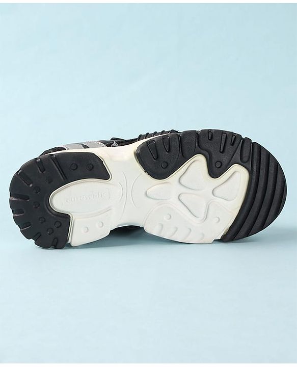 Cute Walk by Babyhug Slip On Sandals with Velcro Closure - Black