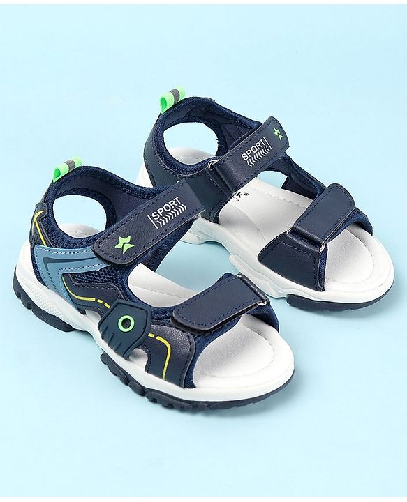 Cute Walk by Babyhug Slip On Sandals with Velcro Closure - Blue