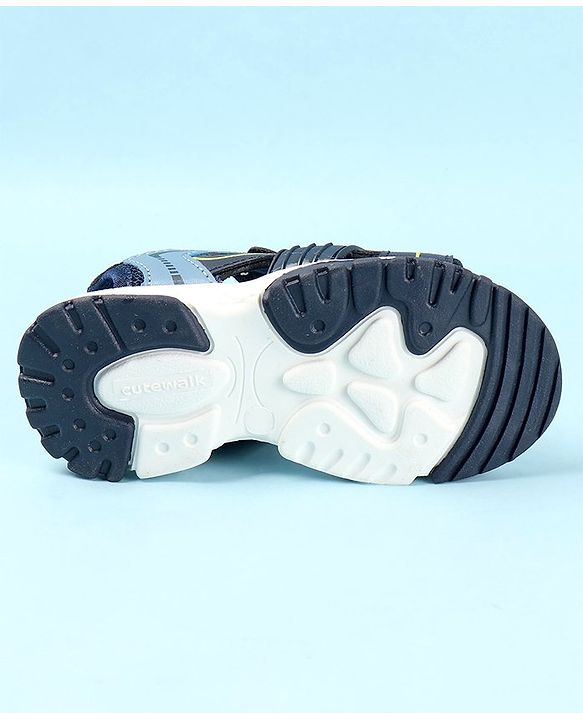 Cute Walk by Babyhug Slip On Sandals with Velcro Closure - Blue