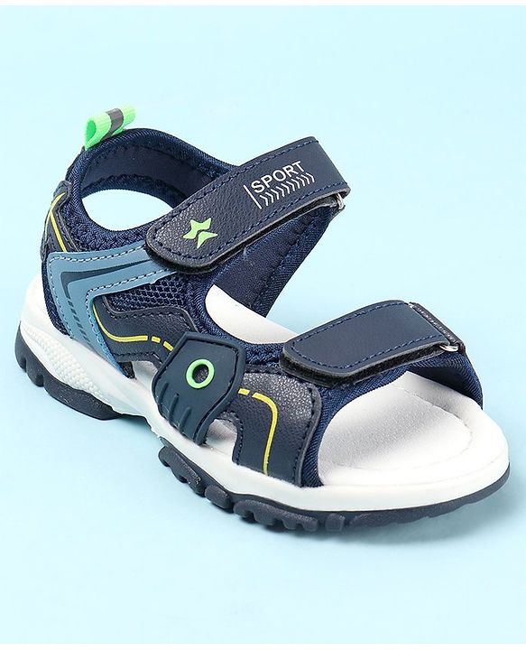 Cute Walk by Babyhug Slip On Sandals with Velcro Closure - Blue