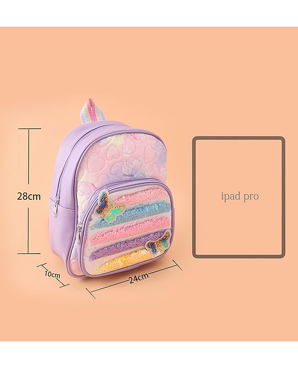 Babyhug Sequin Detailed Fashion Backpacks Free Size - Purple