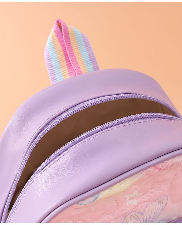 Babyhug Sequin Detailed Fashion Backpacks Free Size - Purple
