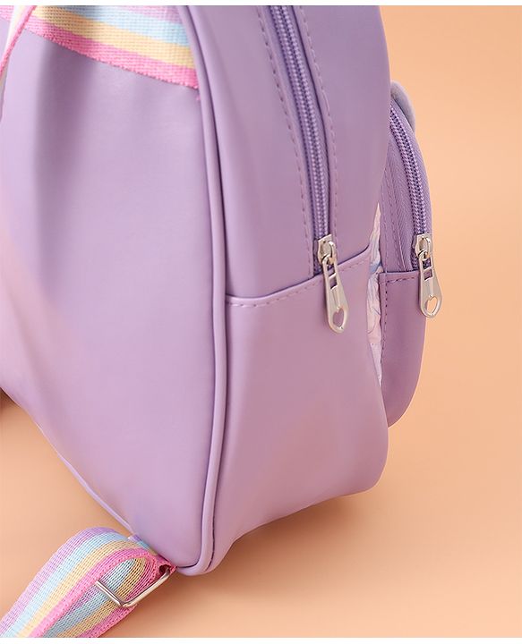 Babyhug Sequin Detailed Fashion Backpacks Free Size - Purple