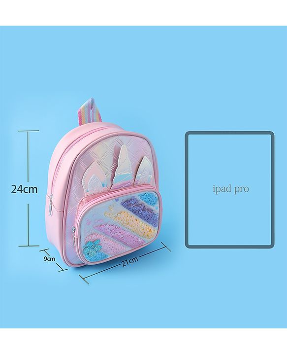 Babyhug Sequin Detailed Fashion Backpacks Free Size - Purple