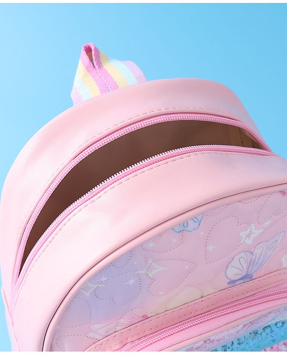 Babyhug Sequin Detailed Fashion Backpacks Free Size - Purple