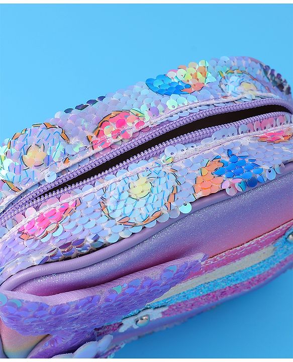 Babyhug Sling Bag with Starfish Applique & Sequin Detailing - Pink