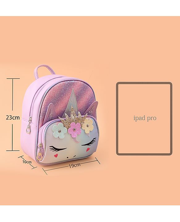 Babyhug Kitty Fashion Backpack Free Size - Purple