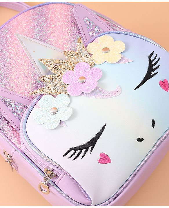 Babyhug Kitty Fashion Backpack Free Size - Purple