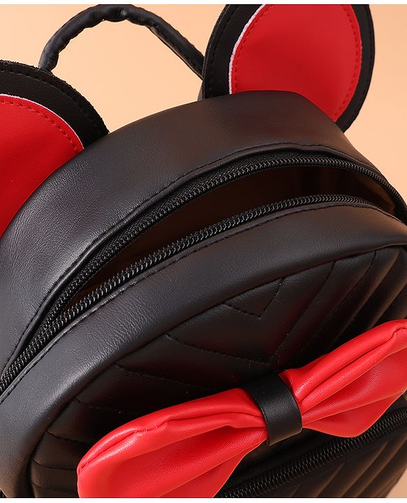 Babyhug Bow Applique Fashion Backpack - Black