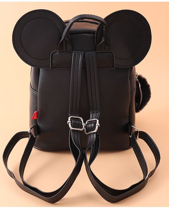 Babyhug Bow Applique Fashion Backpack - Black