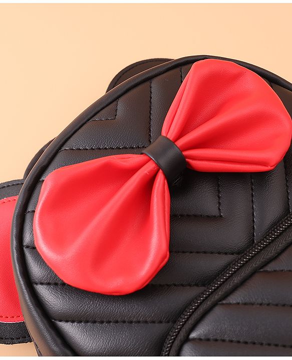 Babyhug Bow Applique Fashion Backpack - Black