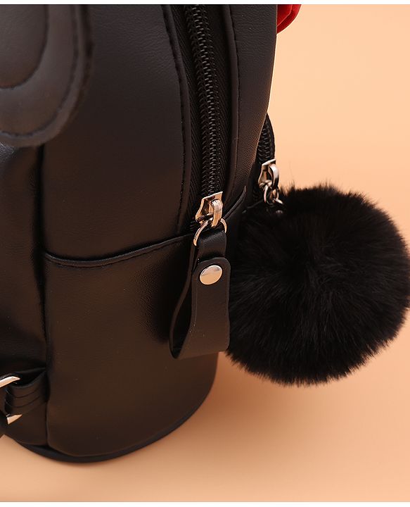 Babyhug Bow Applique Fashion Backpack - Black