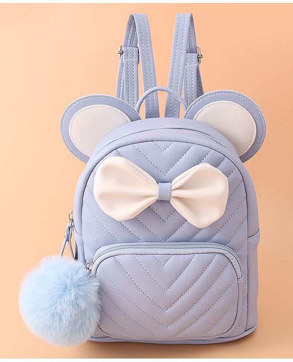 Babyhug Bow Applique Fashion Backpack - Black