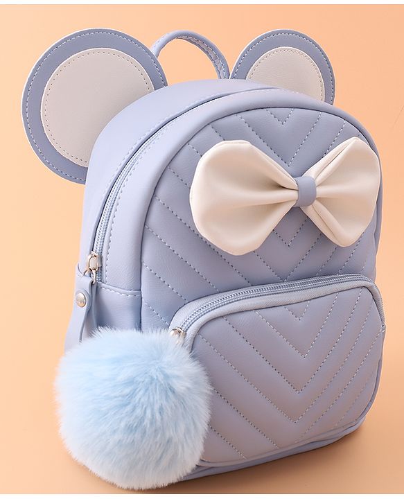 Babyhug Bow Applique Fashion Backpack - Black