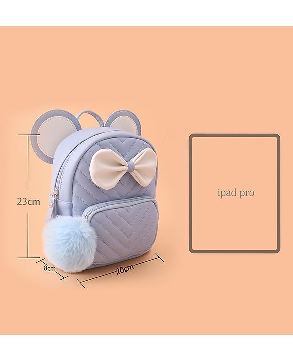Babyhug Bow Applique Fashion Backpack - Black