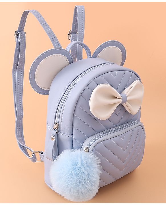 Babyhug Bow Applique Fashion Backpack - Black