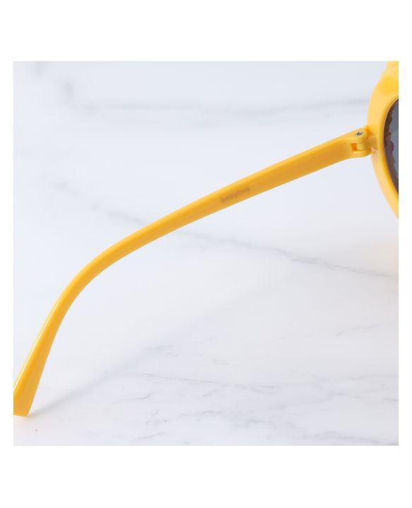 Babyhug Sunglasses with Flower Frame  Free Size - Yellow