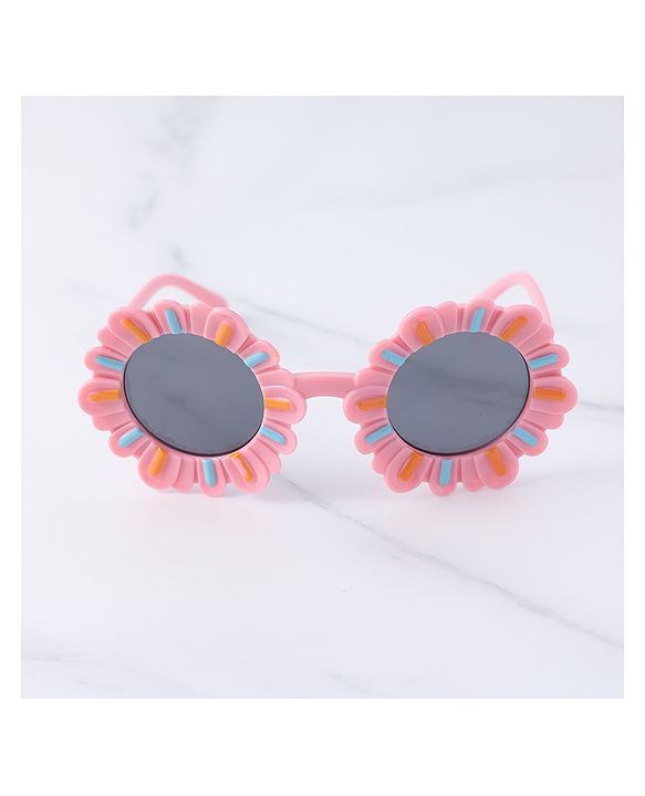 Babyhug Sunglasses with Floral Frame Free Size - Pink