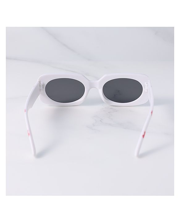 Pine Kids Sunglasses with Heart Frame Free Size - White