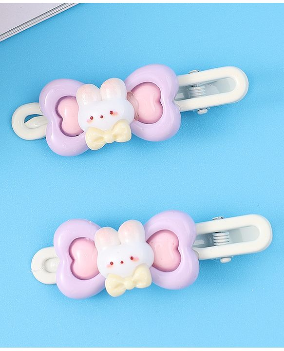 Babyhug Hair Pins And Clips Purple - Multicolor