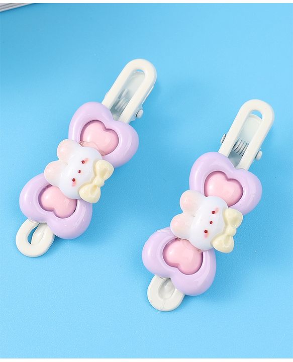 Babyhug Hair Pins And Clips Purple - Multicolor