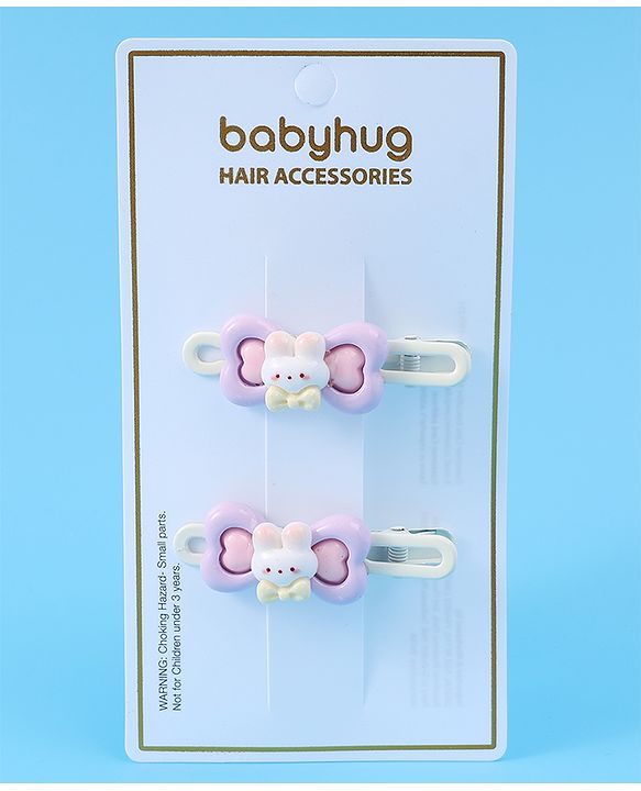 Babyhug Hair Pins And Clips Purple - Multicolor