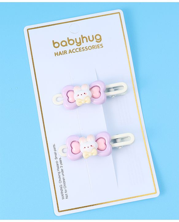 Babyhug Hair Pins And Clips Purple - Multicolor