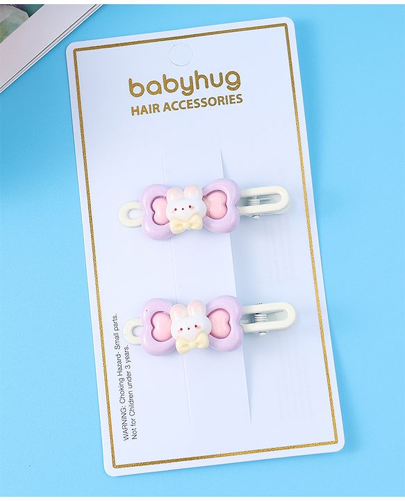 Babyhug Hair Pins And Clips Purple - Multicolor
