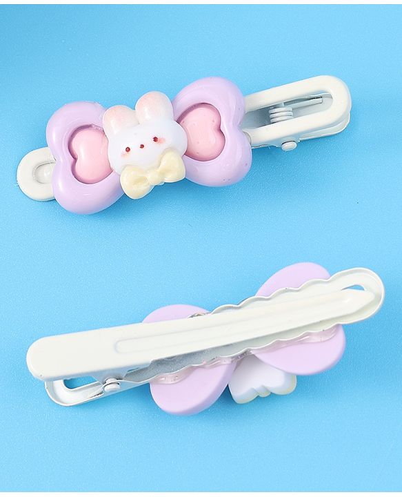 Babyhug Hair Pins And Clips Purple - Multicolor