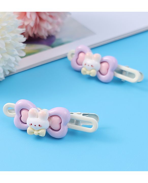 Babyhug Hair Pins And Clips Purple - Multicolor