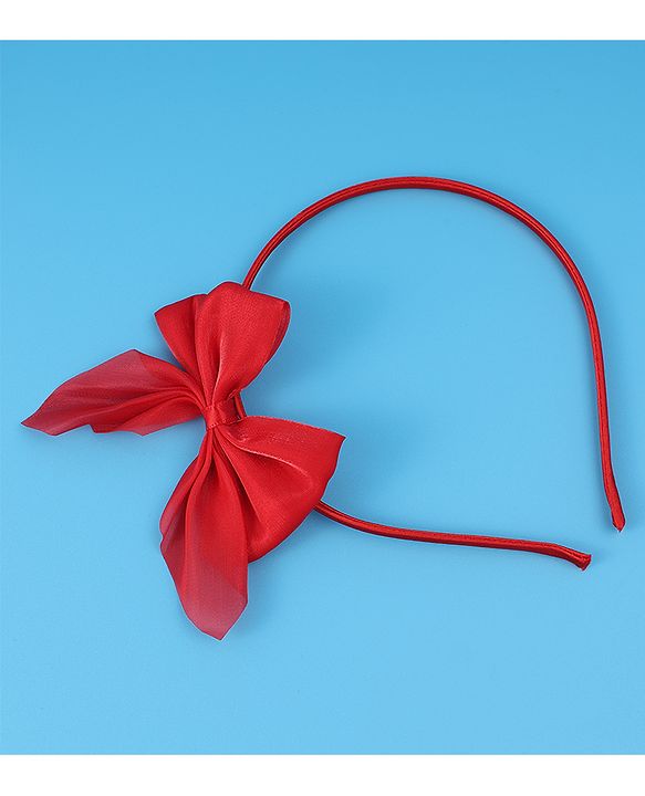 Pine Kids Hairband with Bow Clips Set of 3 - Red