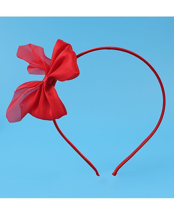Pine Kids Hairband with Bow Clips Set of 3 - Red