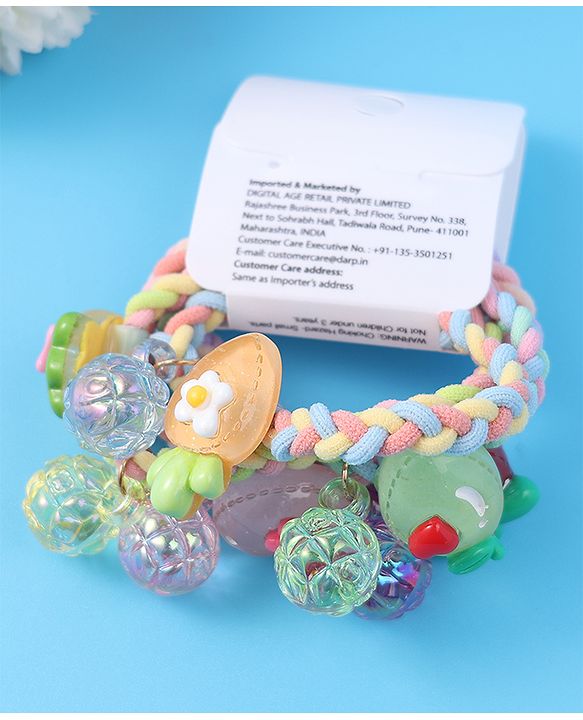Babyhug Free Size Rubber Bands & Scrunchies Sets with Applique Pack of 5 - Multicolor