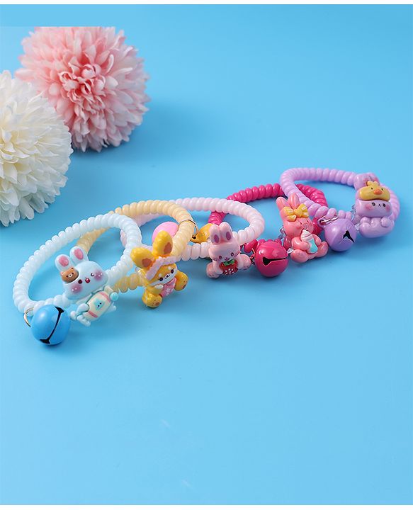 Babyhug Free Size Rubber Bands & Scrunchies Sets with Applique Pack of 5 - Multicolor