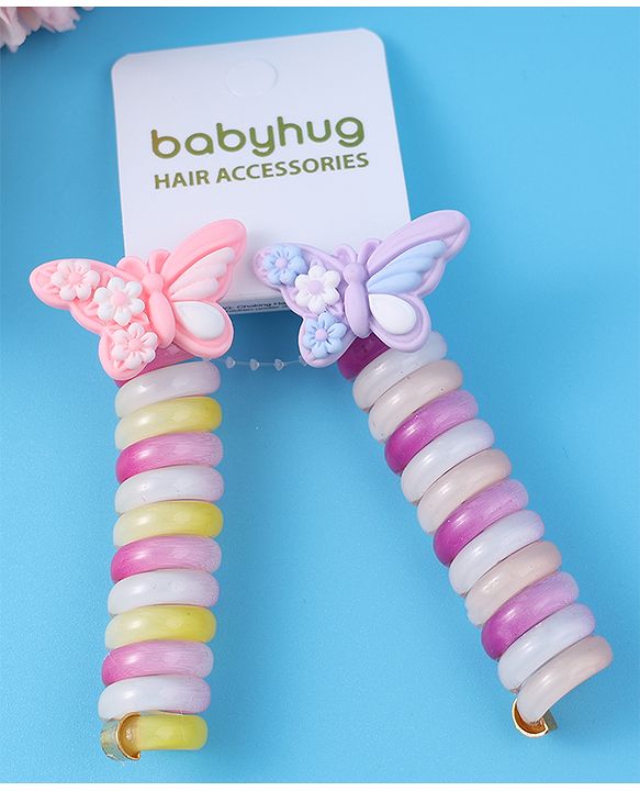 Babyhug Free Size Rubber Bands Sets with Applique Pack of 2 - Multicolor