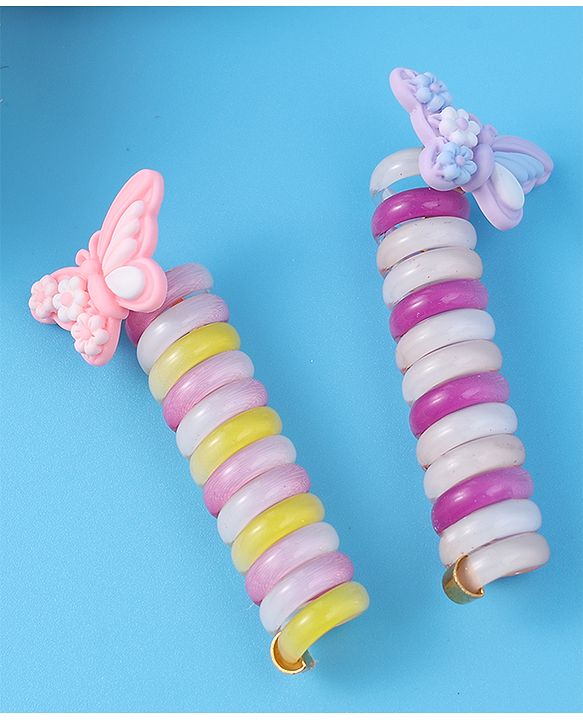 Babyhug Free Size Rubber Bands Sets with Applique Pack of 2 - Multicolor
