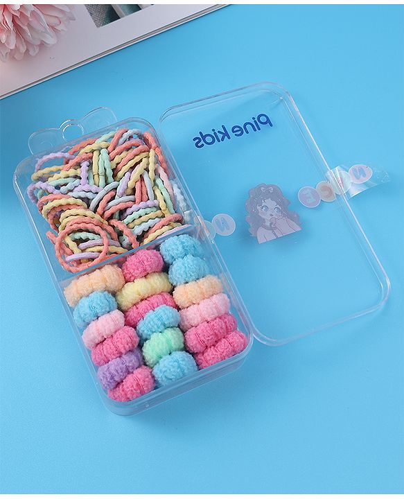Pine Kids Free Size Hair Rubber Band Multipack Set - Multicolour