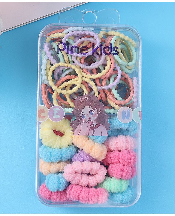 Pine Kids Free Size Hair Rubber Band Multipack Set - Multicolour